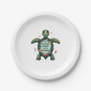 My Favorite People Call Me Grandma Turtle - Grandm Paper Plates