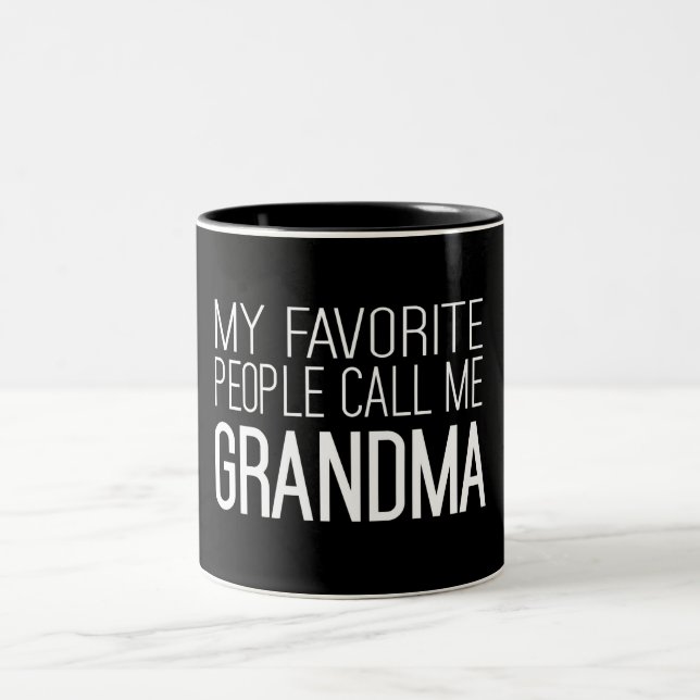 My Favorite People Call Me Grandma Two-Tone Coffee Mug (Center)