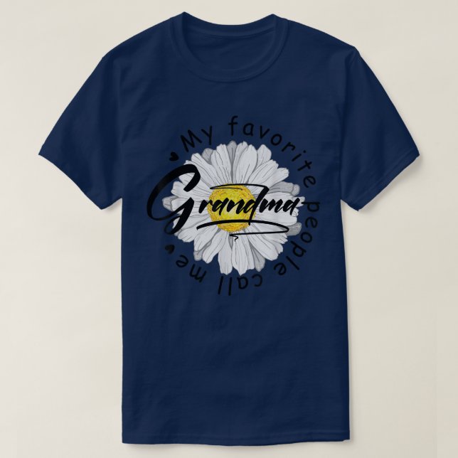 My Favorite People Call Me Grandma Women Sunflower T-Shirt (Design Front)