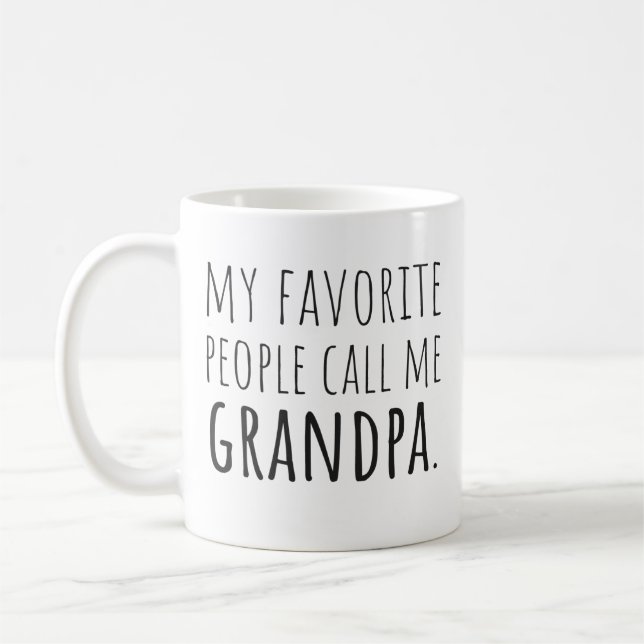 My Favorite People Call Me Grandpa Coffee Mug (Left)