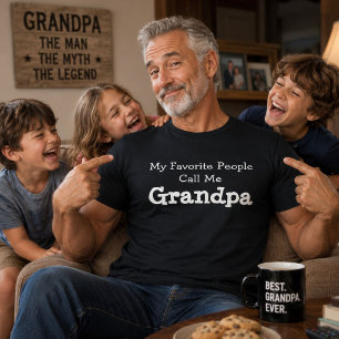 My Favorite People Call Me Grandpa Fathers Day T-Shirt