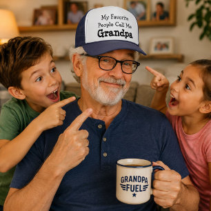 My Favorite People Call Me Grandpa Funny Gift Trucker Hat