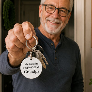 My Favorite People Call Me Grandpa Funny Keychain