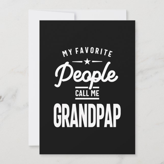 My Favorite People Call Me Grandpap Invitation (Front)
