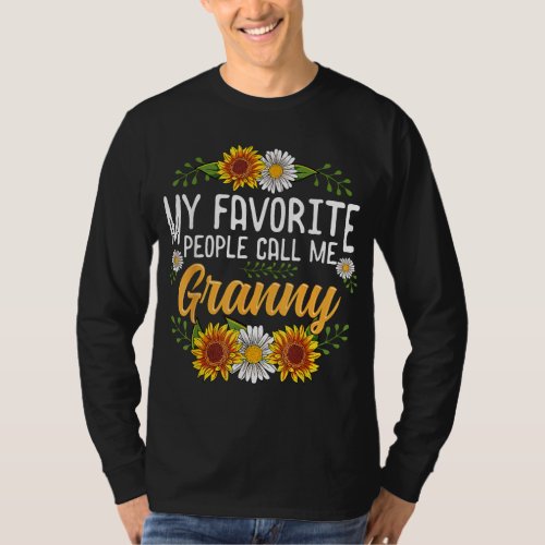 My Favorite People Call Me Granny Mothers Day Gift T_Shirt