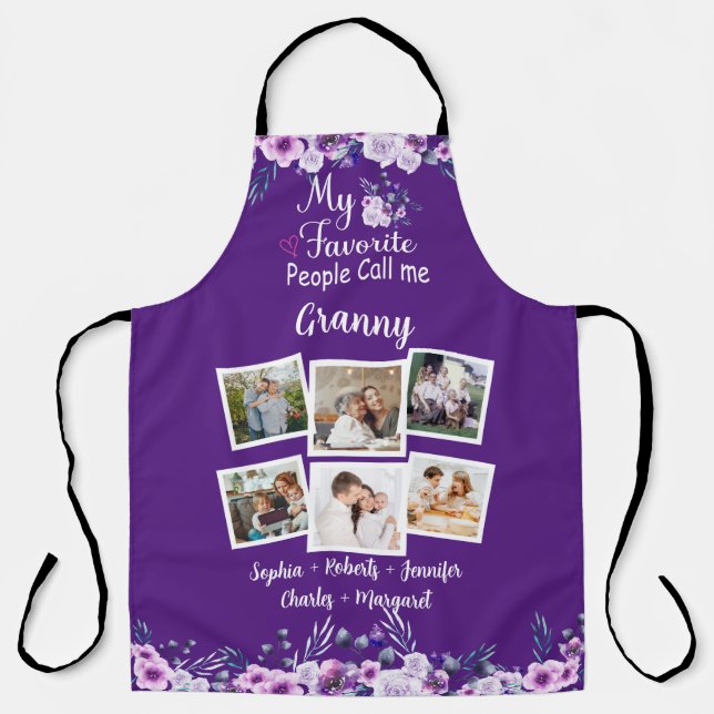 My Favorite People Call Me Granny, Names & photos Apron (Front)