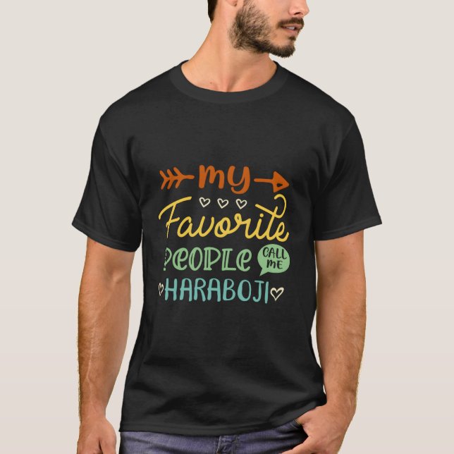 My Favorite People Call Me Haraboji Korean Grandpa T-Shirt (Front)