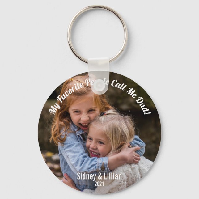 My Favorite People Call Me Keepsake Photo  Keychain (Front)