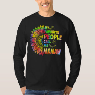 My Favorite People Call Me Memaw Sunflower Grandma T-Shirt