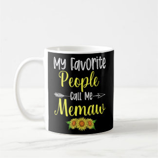 My Favorite People Call Me Memaw Sunflower Mothers Coffee Mug