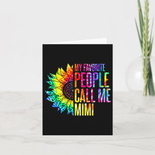 My Favorite People Call Me Mimi Grandma Sunflower Card