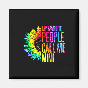My Favorite People Call Me Mimi Grandma Sunflower Magnet