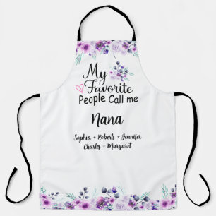 My Favorite People Call Me Nana Grandkids Name Apron