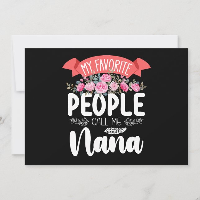 My Favorite People Call Me Nana Mother's Day Invitation (Front)