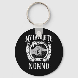My Favorite People Call Me Nonno Italian Grandpa Keychain