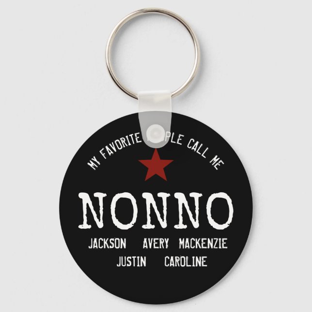 My Favorite People Call Me Nonno Personalized  Keychain (Front)