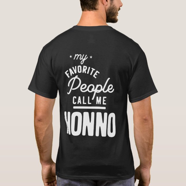 My Favorite People Call Me Nonno T-Shirt (Back)
