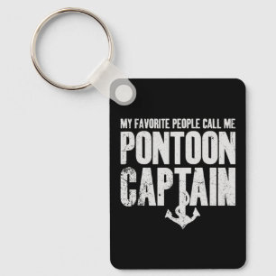 My Favorite People Call Me Pontoon Captain Keychain