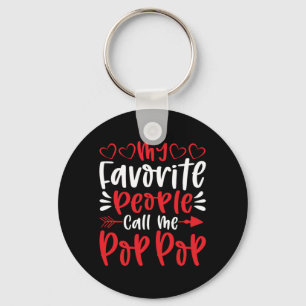 My Favorite People Call Me Poppop Keychain
