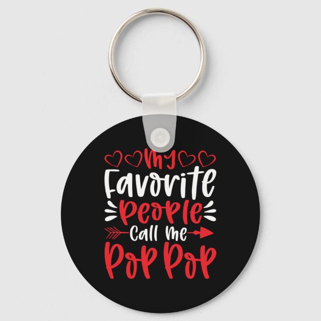 My Favorite People Call Me Poppop Keychain (Front)