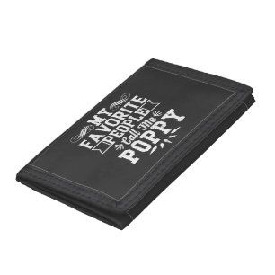 My Favorite People Call Me Poppy Father's Day Gif  Trifold Wallet