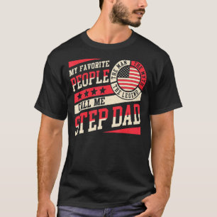 My Favorite People Call Me Stepdad Men Retro Papa  T-Shirt