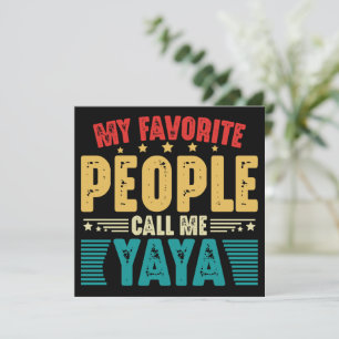 My Favorite People Call Me Yaya Vintage Mothers Invitation