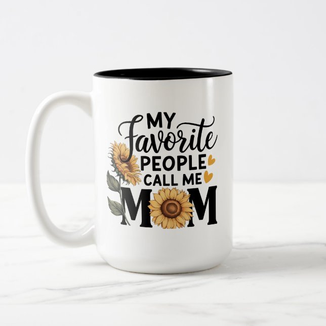My Favorite People Call Mom-56392 Two-Tone Coffee Mug (Left)