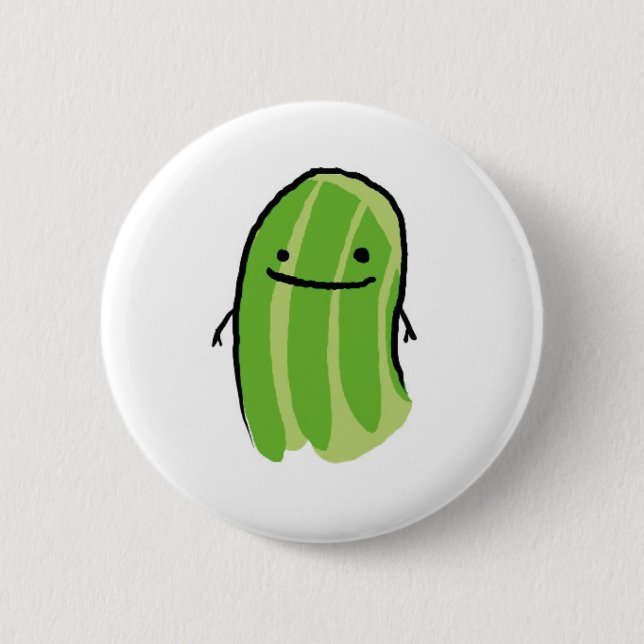 My favorite pickle pinback button (Front)