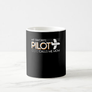 My Favorite Pilot Calls Me Pilot Mom Pride Coffee Mug