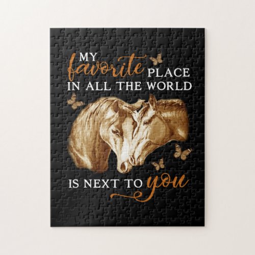 My favorite place in all the world horse jigsaw puzzle