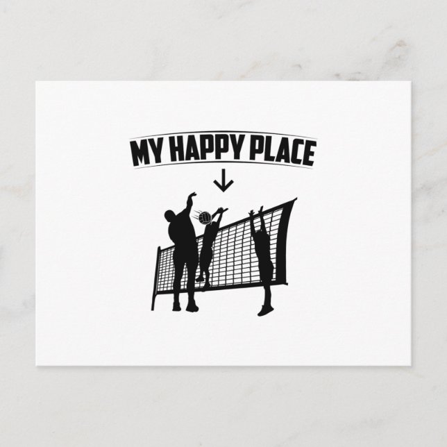 My Favorite Place | Volleyball Player Gift Idea Postcard (Front)