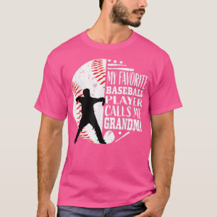 My Favorite Player Baseball Catcher Grandma Quotes T-Shirt