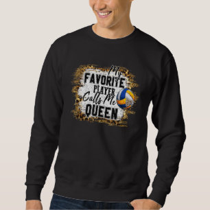 My Favorite Player Calls Me Abuela Volleyball Moth Sweatshirt