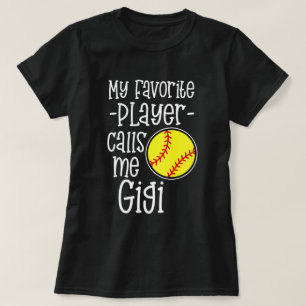My favorite player calls me Gigi Softball Game gif T-Shirt