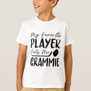 My Favorite Player Calls Me Grammie Hockey Player T-Shirt
