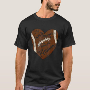 My Favorite Player Calls Me Mamaw Heart Football T-Shirt