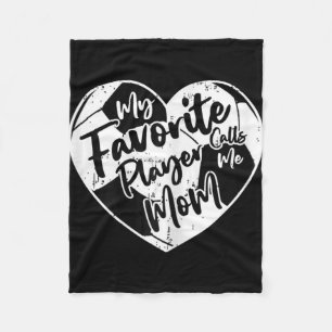My Favorite Player Calls Me Mom Soccer Heart Fleece Blanket