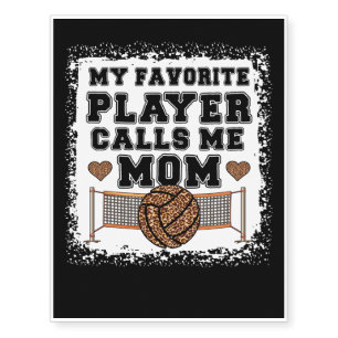 My Favorite Player Calls Me Mom Temporary Tattoos