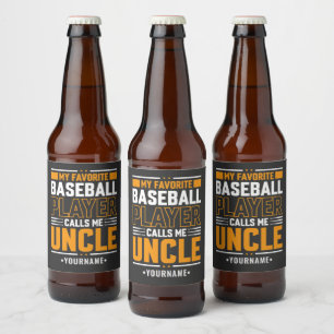 My Favorite Player Calls Me Uncle Beer Bottle Label