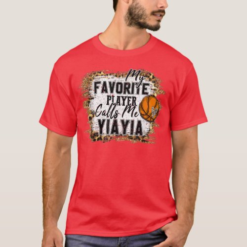My Favorite Player Calls Me Yiayia basketball moth T_Shirt