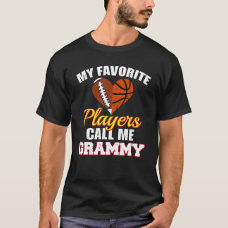 My Favorite Players Call Me Grammy Funny Football T-Shirt