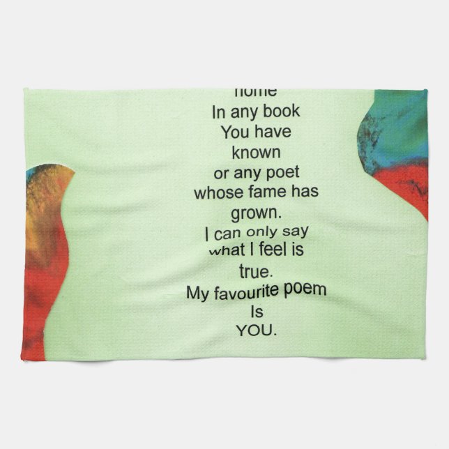 my favorite poem kitchen towel (Horizontal)