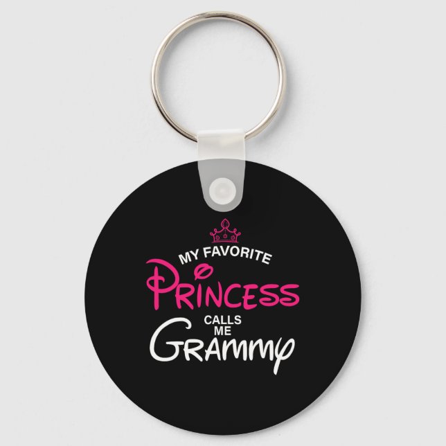 My Favorite Princess Calls Me Grammy Daughter Fath Keychain (Front)