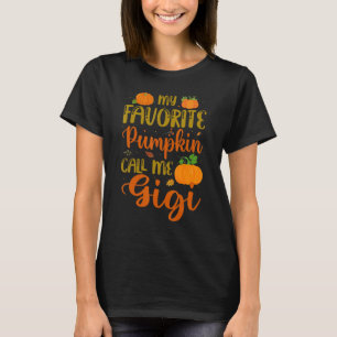 My Favorite Pumpkin Call Me Gigi Pumpkin Spice Fal T-Shirt