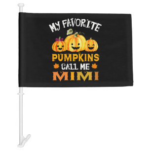 My Favorite Pumpkins Call Me Mimi Halloween Car Flag