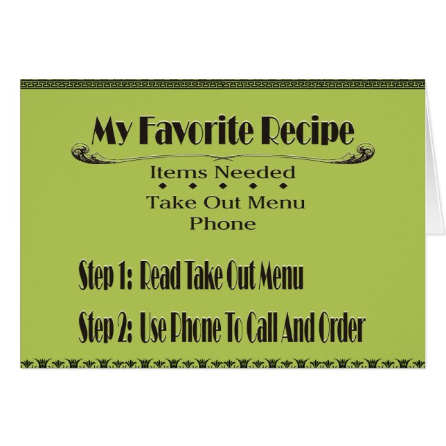 my favorite recipe cards (Front Horizontal)