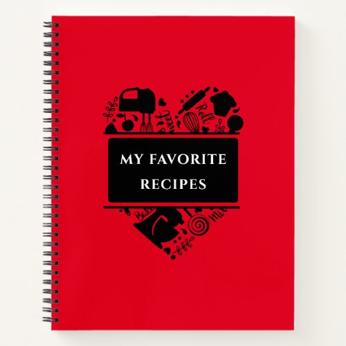 My Favorite Recipes Baking Cooking Recipe Notebook