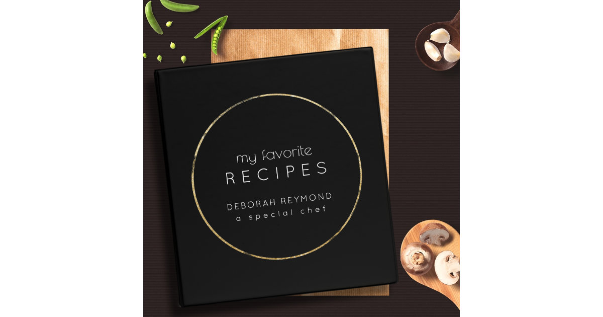 my favorite recipes binder book Zazzle
