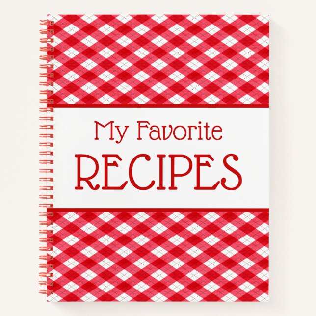 My Favorite Recipes Notebook (Front)